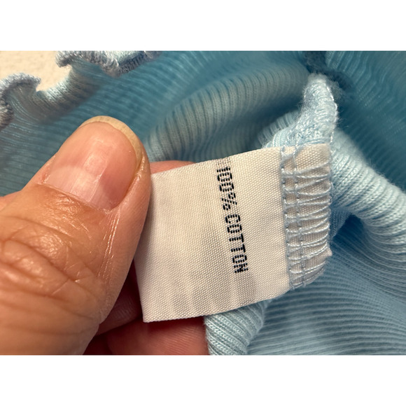 VTG‎ Y2k women’s Lapis tank top, hook & eye front closure corset front Grunge - Picture 8 of 11